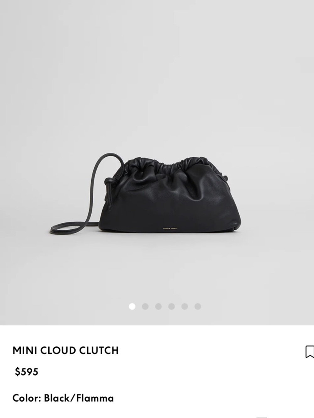 Mansur Gavriel Black Mini Cloud Clutch